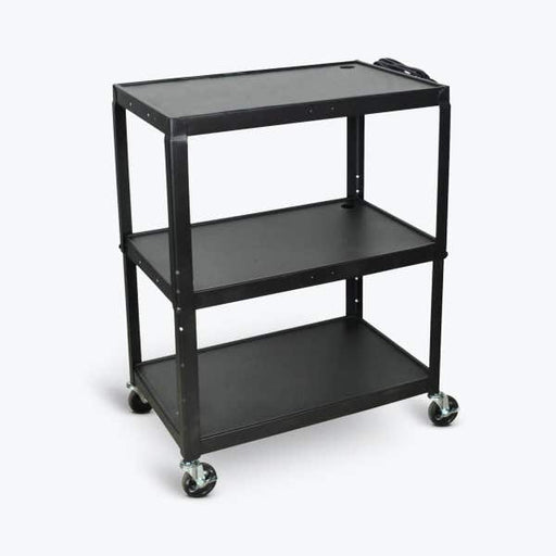 Luxor Luxor AVJ42XL AV Cart X-Large Black Adjustable 32"W x 20"D x Supplies reLink Medical