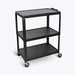 Luxor Luxor AVJ42XL AV Cart X-Large Black Adjustable 32"W x 20"D x Supplies reLink Medical