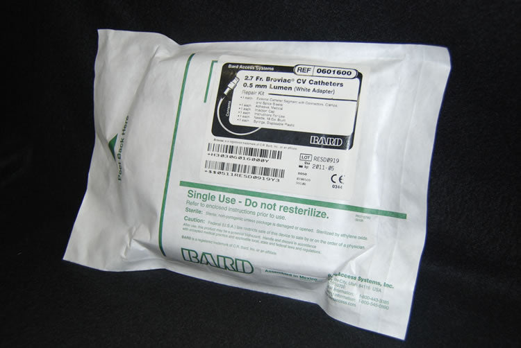 Bard Medical Bard Medical 0601600 Broviac Single Lumen Repair Kit 2.7FR White Supplies reLink Medical