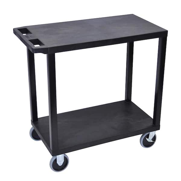 Luxor Luxor HE38-B Cart Two Shelves Foam Plastic Black 32"W x 24"D x Supplies reLink Medical