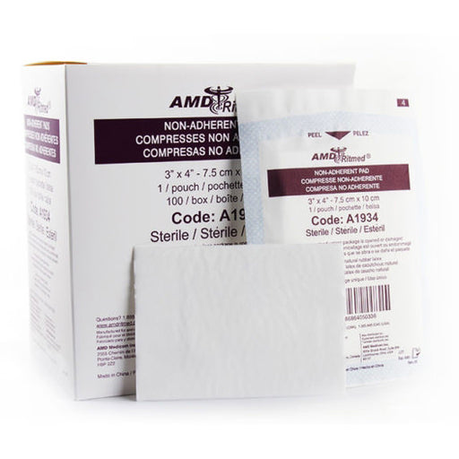 AMD-Medicom AMD-Medicom A1923 Non-Adherent Pad 2" x 3" White Sterile 100/bx Supplies reLink Medical