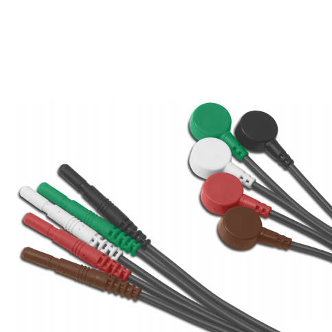 Conmed RA24-05 Safety Leadwires 24" Snap Black Brown