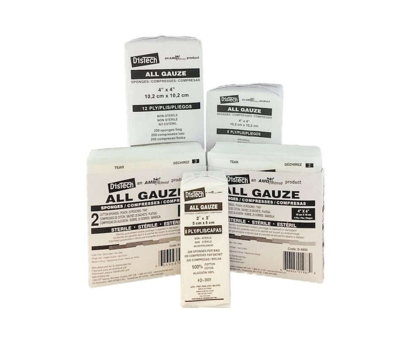 AMD-Medicom AMD-Medicom B4120 Gauze Sponge 4" x 4" 12-Ply Sterile 2s 25/bx Supplies reLink Medical