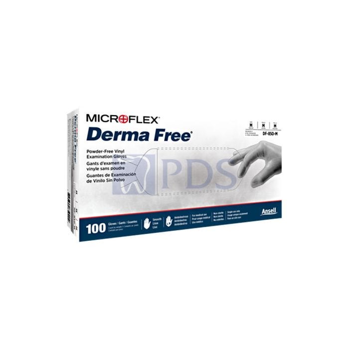 Ansell Ansell DF-850-L Exam Gloves Vinyl PF Clear Large 100/bx 10 Supplies reLink Medical