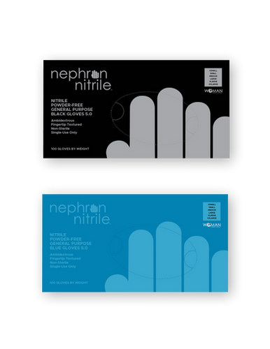 Nephron Nitrile, LLC Nephron Nitrile LLC 200202002 General Purpose Glove Nitrile Black Supplies reLink Medical