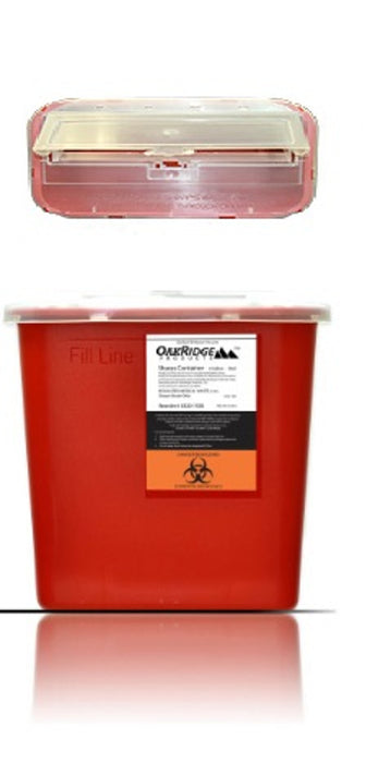 Oak Ridge Products Oak Ridge Products 0320-150F Sharps Container 2 Gallon Red Base/ Supplies reLink Medical