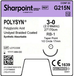 Surgical Specialties Corporation Surgical Specialties Corporation G215N Sutures Polysyn 3-0 Undyed Supplies reLink Medical