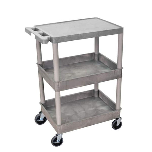 Luxor Luxor TC111-G Tub Cart Three Shelves Gray 32"W x 24"D x 37.25"H Supplies reLink Medical