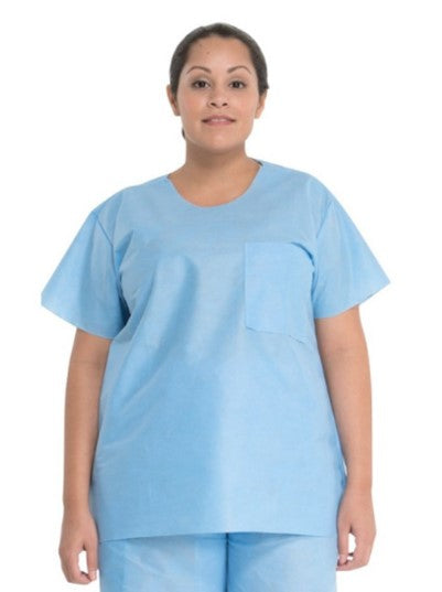 O&M Halyard O&M Halyard 47789 Scrub Shirt Blue XX-Large Supplies reLink Medical