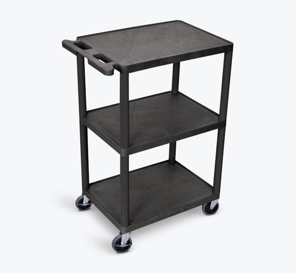 Luxor Luxor HE42-G Cart Three Shelves Foam Plastic Gray 24"W x 18"D x Supplies reLink Medical
