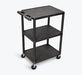 Luxor Luxor HE42-G Cart Three Shelves Foam Plastic Gray 24"W x 18"D x Supplies reLink Medical
