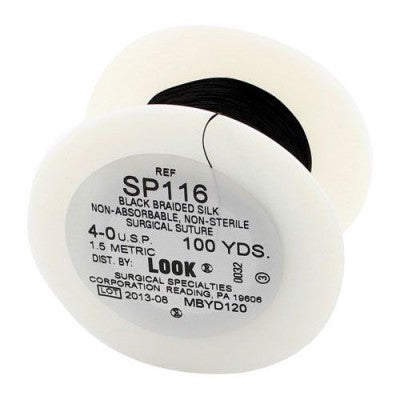 Surgical Specialties Corporation Surgical Specialties Corporation SP121 2 Silk Spool Black Braided Supplies reLink Medical