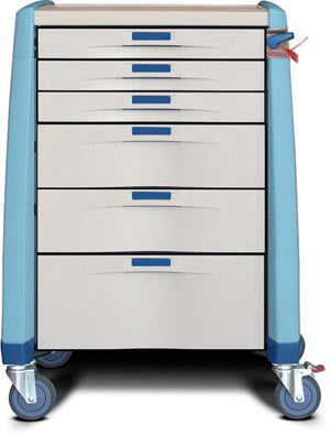 Capsa Healthcare Capsa Healthcare AM10MC-LCB-K-DR103 Standard Cart 43" H X 24" D X Medical Furniture reLink Medical