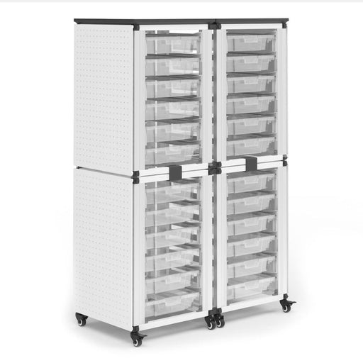 Luxor Luxor MBS-STR-22-24S Storage Bin Cabinet 4 Stacked Modules Holds 24 Supplies reLink Medical
