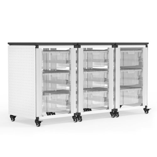 Luxor Luxor MBS-STR-31-9L Storage Bin Cabinet 3 Side-by-Side Modules Supplies reLink Medical