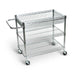 Luxor Luxor LICWT2918 Wire Tub Cart Three Shelves Steel Rolling 30"W x Supplies reLink Medical