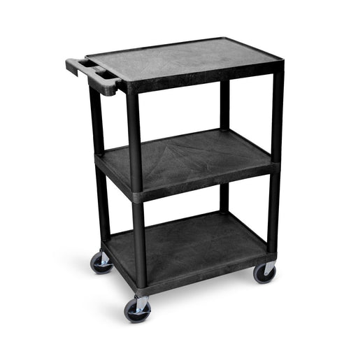 Luxor Luxor HE34-B Cart Three Shelves Foam Plastic Black 24"W x 18"D x Supplies reLink Medical