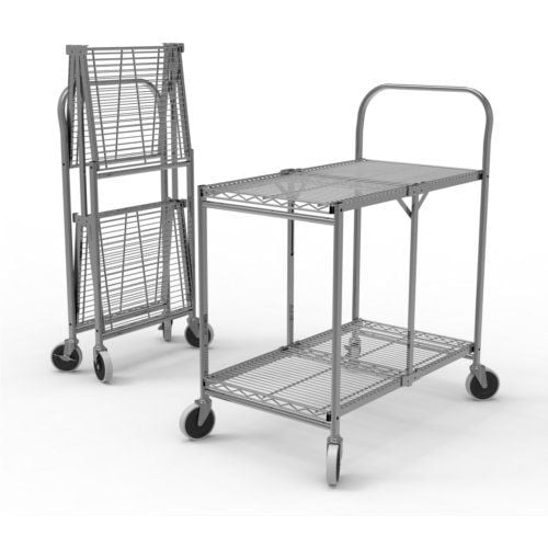 Luxor Luxor WSCC-2 Utility Cart Two Shelves Wire 33.75"W x 19.5"D x Supplies reLink Medical