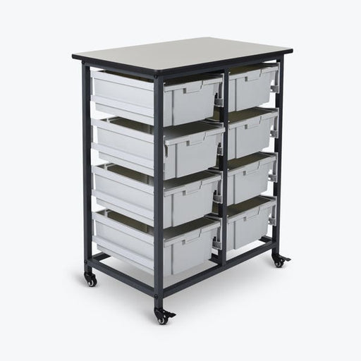 Luxor Luxor MBS-DR-8L Storage Bin Unit Mobile Holds 8-Large Bins 30.75"W Supplies reLink Medical