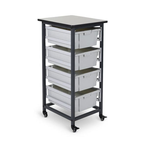 Luxor Luxor MBS-SR-4L Storage Bin Unit Mobile Single Row Holds 4-Large Supplies reLink Medical