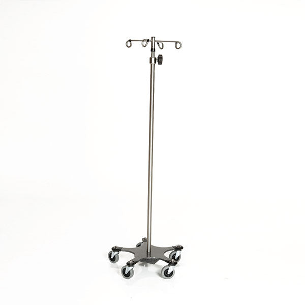 MidCentral Medical MidCentral Medical Stainless Steel 5-leg Space Saving IV Pole Medical Furniture reLink Medical