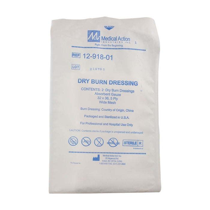 Medical Action Industries Medical Action Industries 12-918-72 Burn Dressing 36" x 36" 18-Ply Supplies reLink Medical
