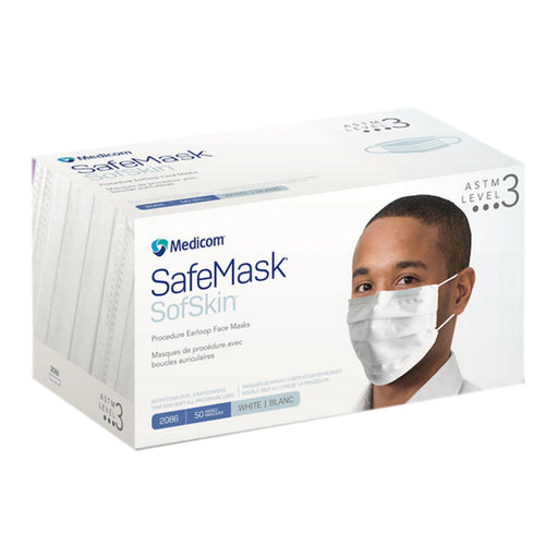 Medicom, Inc. Medicom Inc. 2086 Procedure Earloop Mask ASTM Level 3 White Supplies reLink Medical
