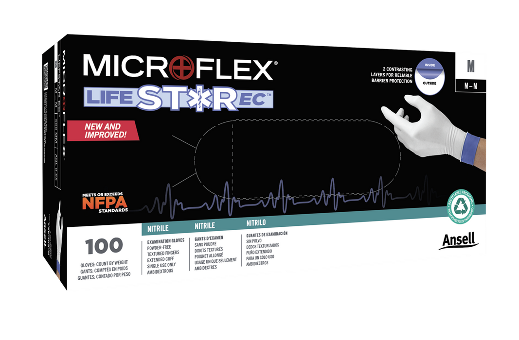 Ansell Ansell LSE-104-M Exam Gloves Nitrile PF Latex-Free Textured Supplies reLink Medical