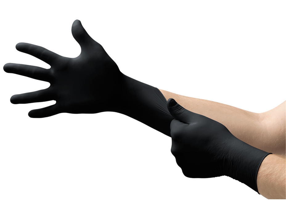 Ansell Ansell N645 Exam Gloves PF Black Textured 2X-Large 100/bx; Supplies reLink Medical