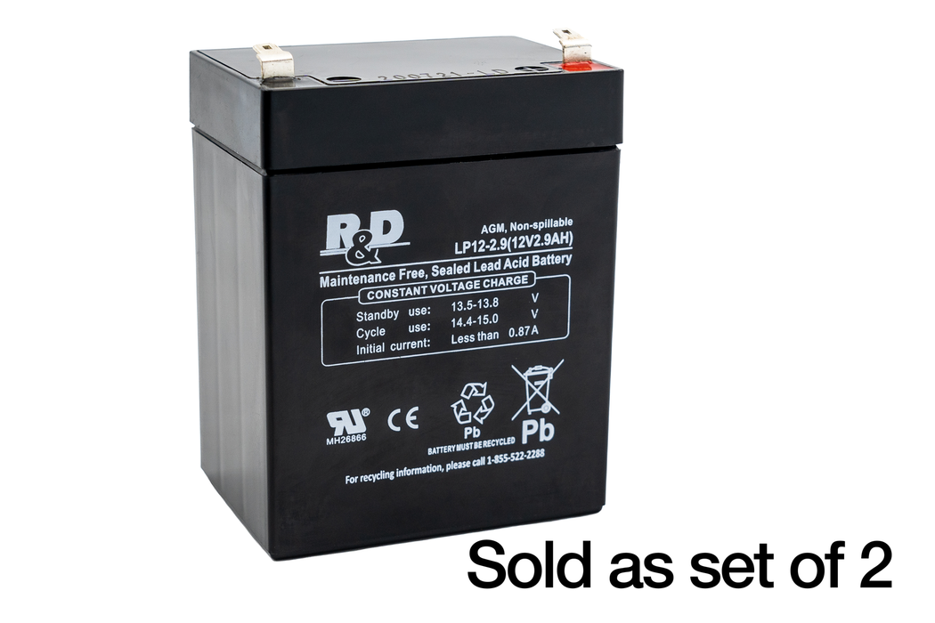 R&D Batteries 6058-I 24 Volt 2.9Ah SLA (Insert) Battery