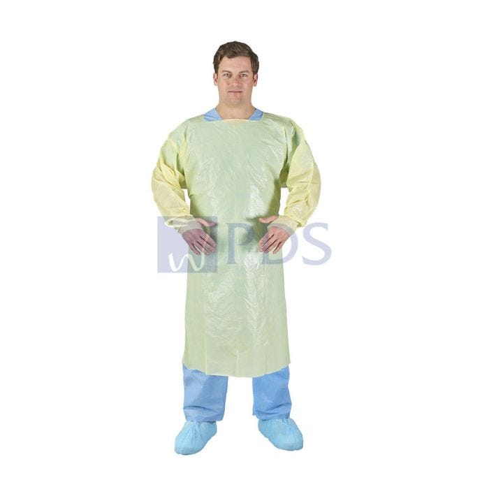 O&M Halyard O&M Halyard 47004 Gown Over-the-Head Poly-Coated Fluid Resistant Supplies reLink Medical