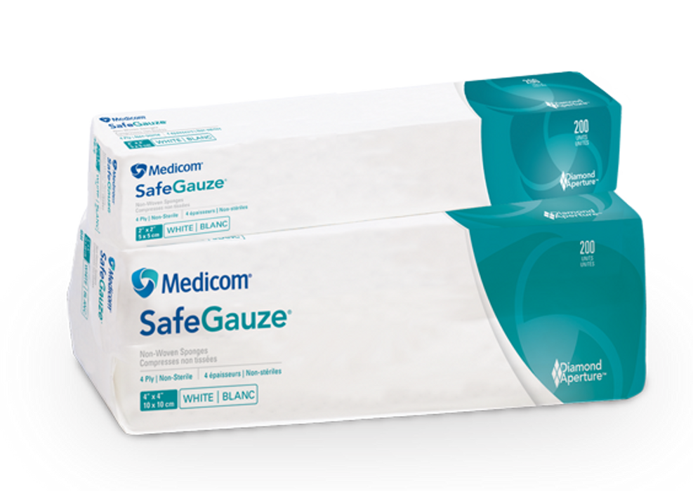 Medicom, Inc. Medicom Inc. 4522 Sponge 2" x 2" 4-Ply Non-Woven Non-Sterile Supplies reLink Medical
