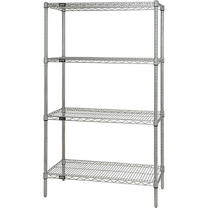 Quantum Medical Quantum Medical WR74-1872C Wire Shelf 4 Shelf 74"H x 18"W x 72"L Supplies reLink Medical