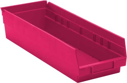 Quantum Medical Quantum Medical QSB104PK Shelf Bin 17 7/8" x 6 5/8" x 4" Pink Supplies reLink Medical