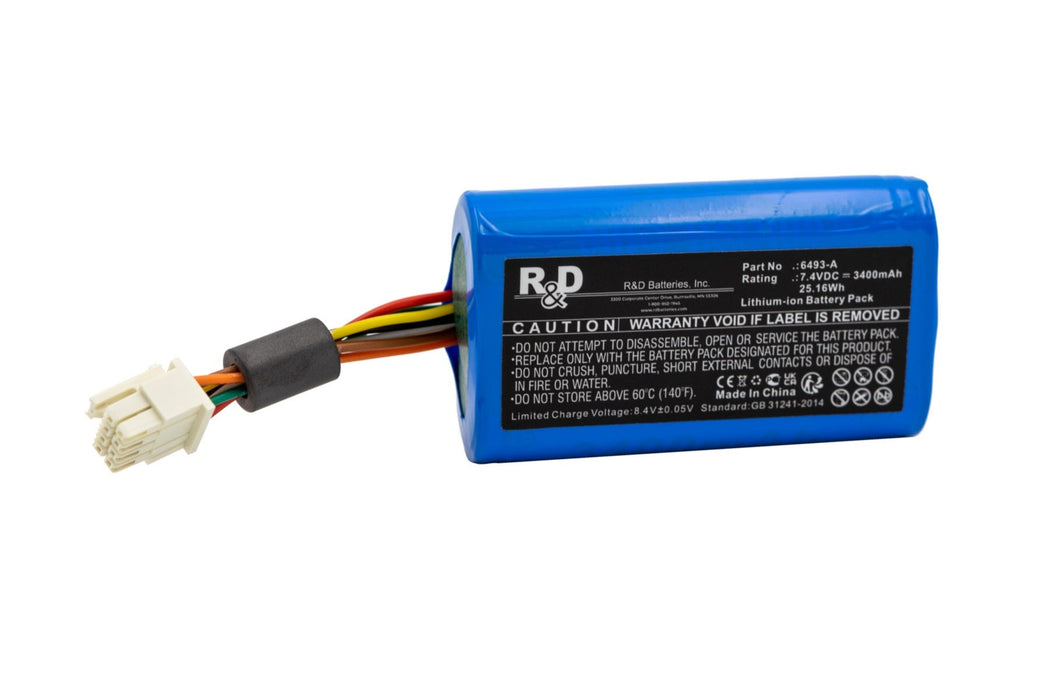 R&D Batteries 6493-A 7.4 Volt 3.2Ah Li-Ion Battery