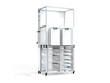 Luxor Luxor MBSRWSTN Chart Stand w/ Storage Bins, 65"H x 32"W x 22"D Medical Furniture reLink Medical