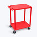 Luxor Luxor HE32-RD Cart Two Shelves Foam Plastic Red 24"W x 18"D x Supplies reLink Medical