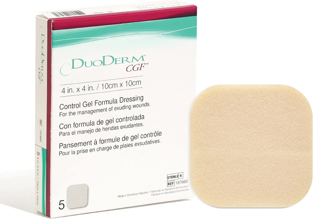 Convatec 187660 Hydrocolloid Dressing Square 4" x 4" Sterile