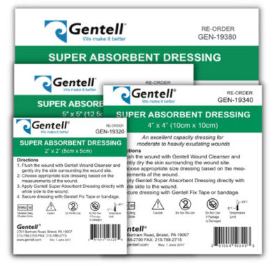 Gentell Gentell GEN-19340 Super Absorbent Dressing 4" x 4" Supplies reLink Medical