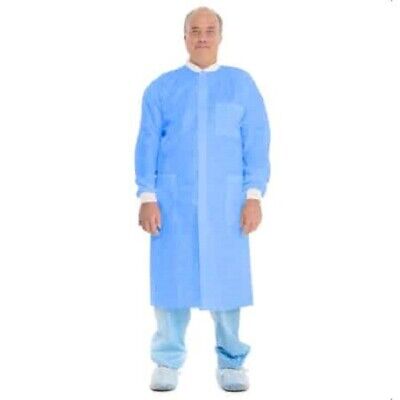 O&M Halyard O&M Halyard 10034 Basic Plus Lab Coat Blue XX-Large Supplies reLink Medical