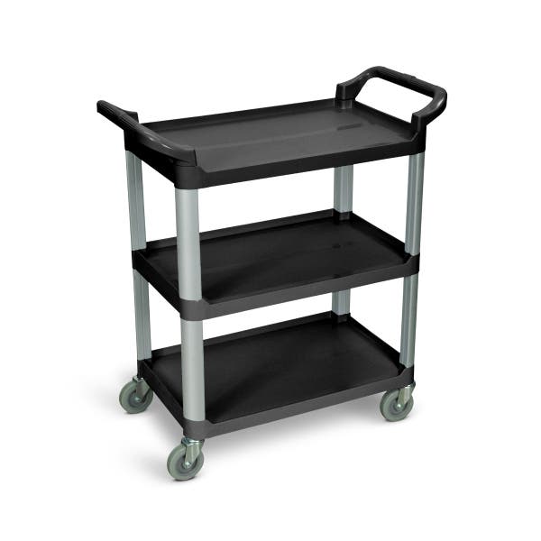 Luxor Luxor SC12-G Serving Cart Three Shelves Gray Polypropylene Supplies reLink Medical