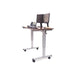 Luxor Luxor STANDUP-CF48-DW Crank Desk 48", Adj Ht 32.6–48.5", DW/Silver Medical Furniture reLink Medical