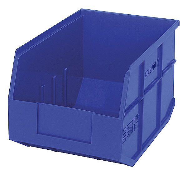 Quantum Medical SSB423BL Stackable Shelf Bin 12" x 8.25" x 7" Blue