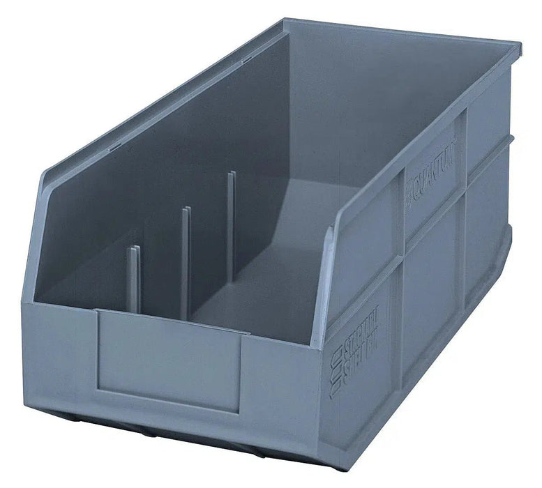 Quantum Medical Quantum Medical SSB463GY Stackable Shelf Bin 18" x 8.25" x 7" Gray Supplies reLink Medical