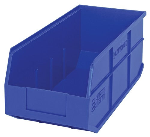 Quantum Medical Quantum Medical SSB463BL Stackable Shelf Bin 18" x 8.25" x 7" Blue Supplies reLink Medical