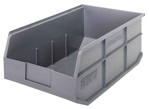 Quantum Medical Quantum Medical SSB465GY Stackable Shelf Bin 18" x 11" x 7" Gray Supplies reLink Medical