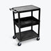 Luxor Luxor STC212-B Utility Cart Flat Top/Bottom Tub Middle Shelf Supplies reLink Medical