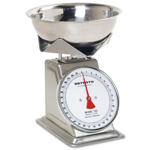 Detecto Detecto T25B Top Loading Fixed Dial Scale 25 Lb Capacity Stainless Supplies reLink Medical