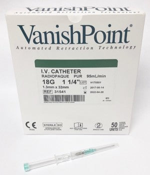 Retractable Technologies, Inc Retractable Technologies Inc 31541 Safety IV Catheter 18G x 1 1/4" Supplies reLink Medical