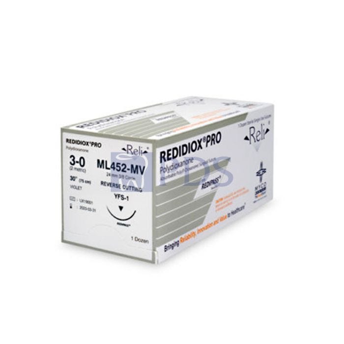 Myco Medical Myco Medical ML452-MV Suture 3-0 Redidiox Violet Monofilament Supplies reLink Medical
